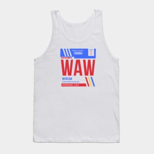 Warsaw (WAW) Airport Code Baggage Tag Tank Top